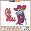 Ole Miss Embroidery Design 4x5x7 Inch