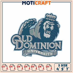 Old Dominion University Lion Embroidery Design