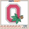 Ohio State Letter O Embroidery Design 2 Ohio State Letter O Embroidery Design