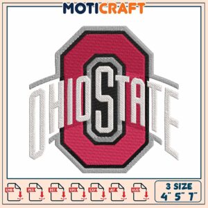 Ohio State Embroidery Design, 3 Sizes