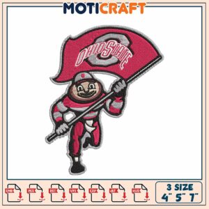 Ohio State Brutus Embroidery Patch 3 Sizes