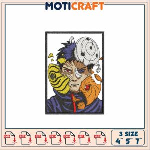 Obito Uchiha Embroidery Machine Design