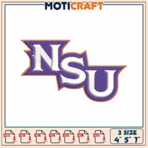 NSU Embroidery Design for Unique Custom Projects in Multiple Sizes