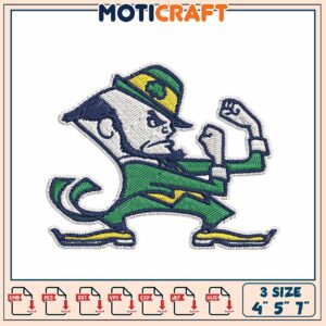 Notre Dame Leprechaun Embroidery Design
