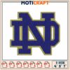 Notre Dame ND Embroidery Design 3 Sizes