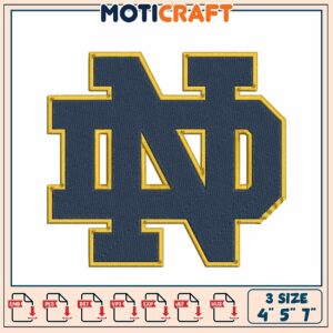 Notre Dame Embroidery Design in Multiple Size Formats Available