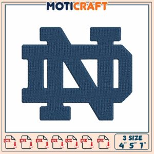 Notre Dame Embroidery Design 3 Sizes