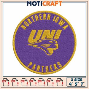 Northern Iowa UNI Panthers Embroidery Design