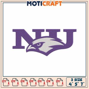 Northern Illinois NU Eagle Embroidery Design