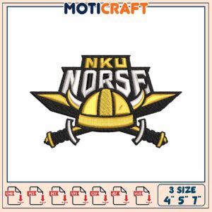 NKU Norse Embroidery Design 4x5x7 Inch