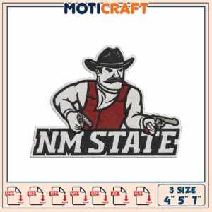 NM State Cowboy Embroidery Design
