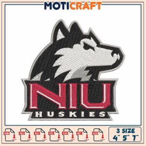 NIU Huskies Embroidery Design 4x7 Inch