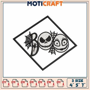 Nightmare Before Christmas Boo Embroidery
