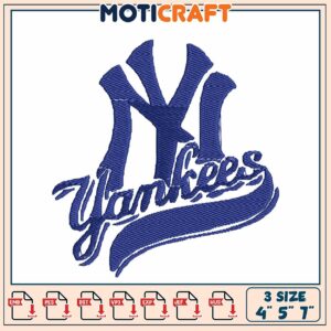 New York Yankees Embroidery Design for Custom Apparel Crafting