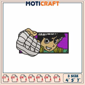 Neji Hyuga Embroidery Design 4x7 Inch