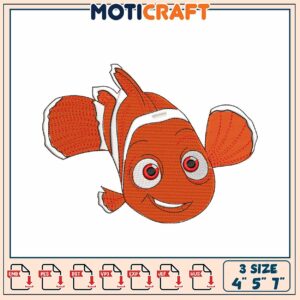 Nemo Embroidery Design 3 Sizes