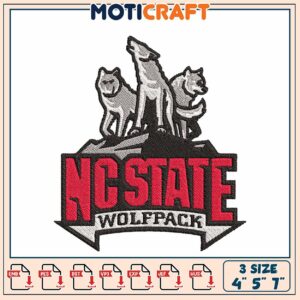 NC State Wolfpack Embroidery Design