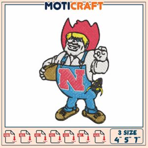 Nebraska Husker Embroidery Design