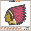 Native American Head Embroidery Design 2 Native American Head Embroidery Design