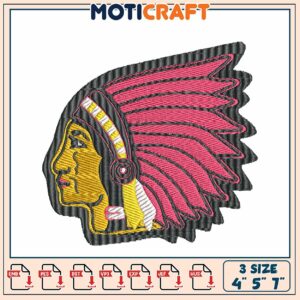Native American Head Embroidery Design