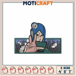 Naruto Temari Embroidery Design 4x7 Inches
