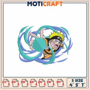 Naruto Rasengan Embroidery Design 4x5x7 Inch