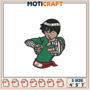 Naruto Neji Embroidery Design 3 Sizes