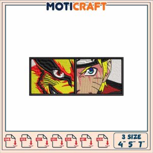 Naruto Kurama Embroidery Design 4x7 Inch