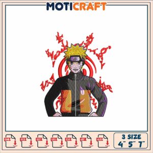 Naruto Embroidery Design in Multiple Formats 4x5 and 5x7 Sizes