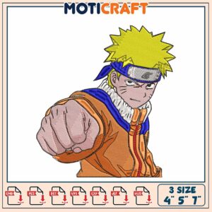 Naruto Embroidery Design 3 Sizes 4x5x7 Inch