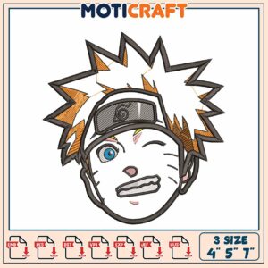 Naruto Character Embroidery Design for Crafts and Projects