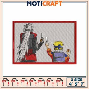 Naruto & Kakashi Embroidery Design
