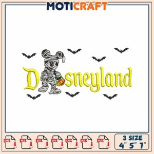 Mummy Mickey Disneyland Halloween Embroidery