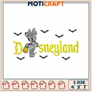 Mummy Minnie Disneyland Halloween Embroidery