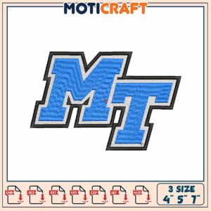 MT Embroidery Design 3 Sizes