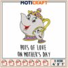 Mothers Day Teapot Embroidery Design 2 Mothers Day Teapot Embroidery Design