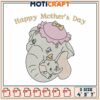 Mothers Day Elephant Embroidery Design 1 Mothers Day Elephant Embroidery Design