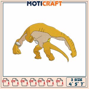 Monster Embroidery Design 4x7 Inch