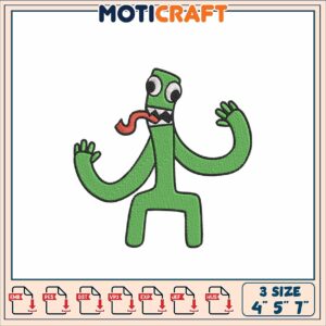 Monster Embroidery Design 4x5x7 Inch