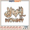 Mommy Dog Peace Sign Embroidery Design
