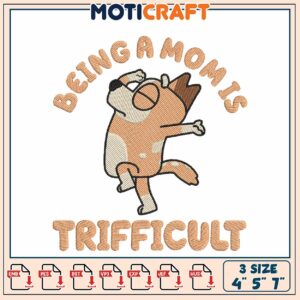 Mom Life Embroidery Design
