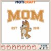 Mom Embroidery Design with Dog 3 Sizes