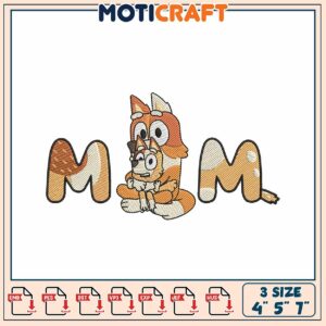 Mom Embroidery Design 3 Sizes