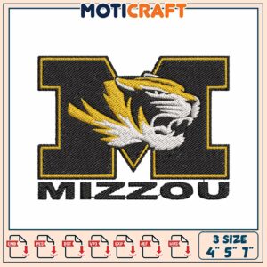 Mizzou Tiger Embroidery Design