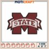 Mississippi State M Embroidery Design