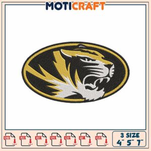 Missouri Tigers Embroidery Design