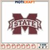 Mississippi State Embroidery Design - 3 Sizes 1 Mississippi State Embroidery Design 3 Sizes