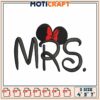 Minnie Mouse Mrs Embroidery Design