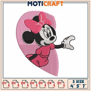 Minnie Mouse Embroidery Pattern Downloadable Design Files