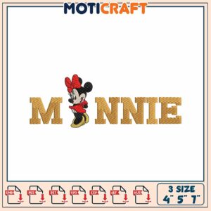 Minnie Mouse Embroidery Design Personalize Your Crafts Today